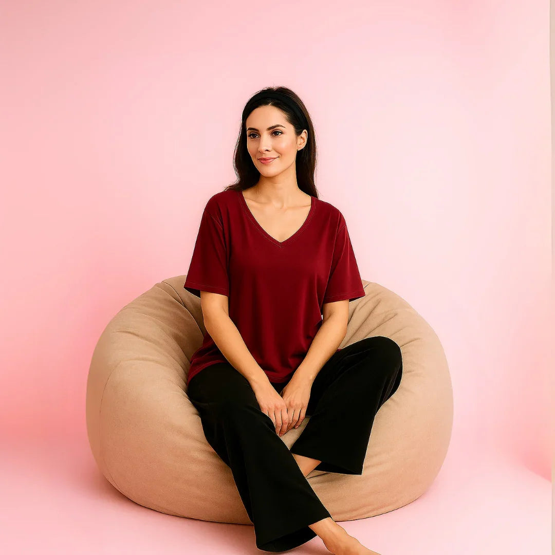 Effortless Elegance: Solid Sleepwear for Women – SIMAALS