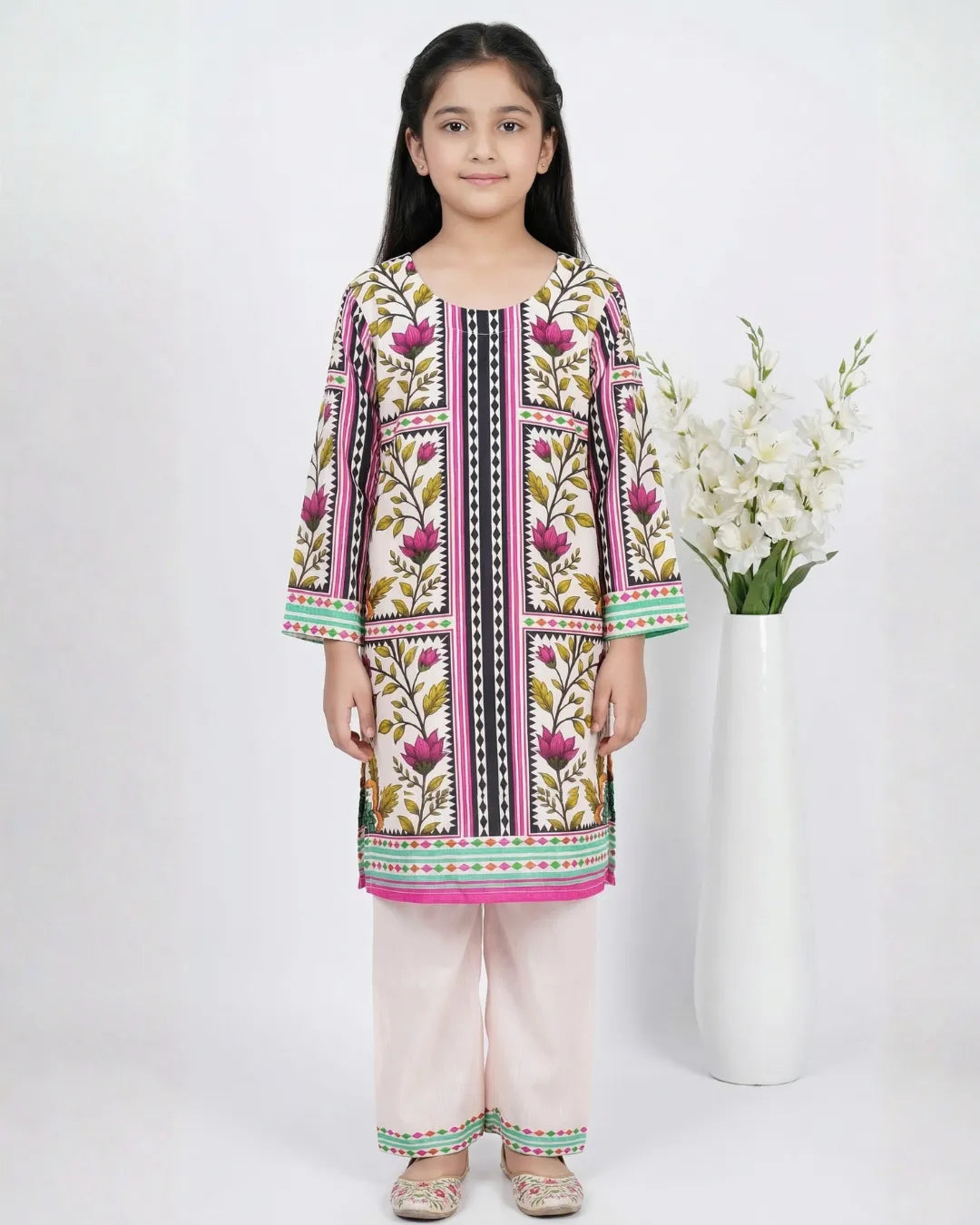 2 PIECE - PRINTED CAMBRIC SUIT
