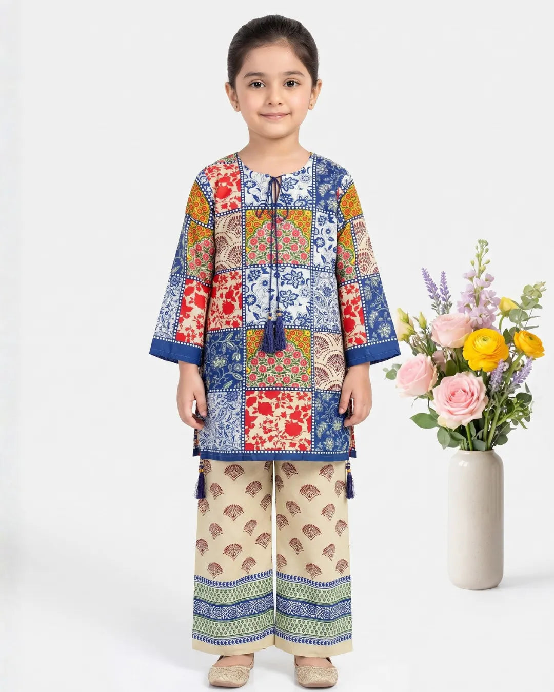 2 PIECE - PRINTED CAMBRIC SUIT