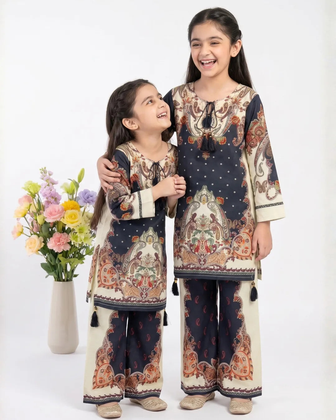 2 PIECE - PRINTED CAMBRIC SUIT