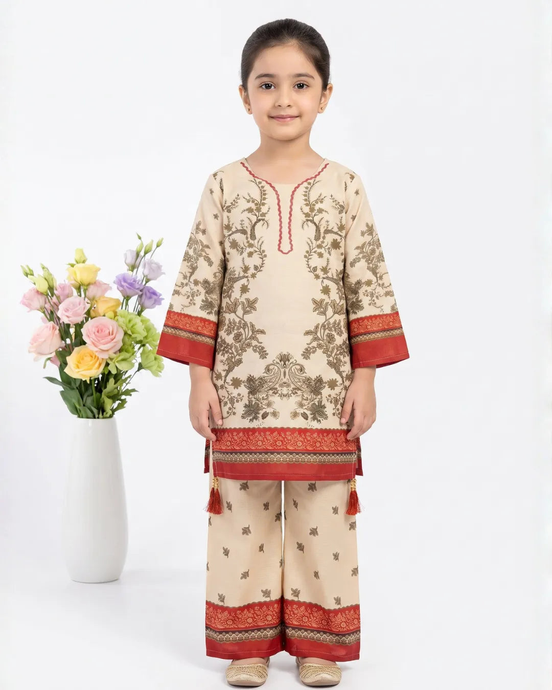 2 PIECE - PRINTED CAMBRIC SUIT