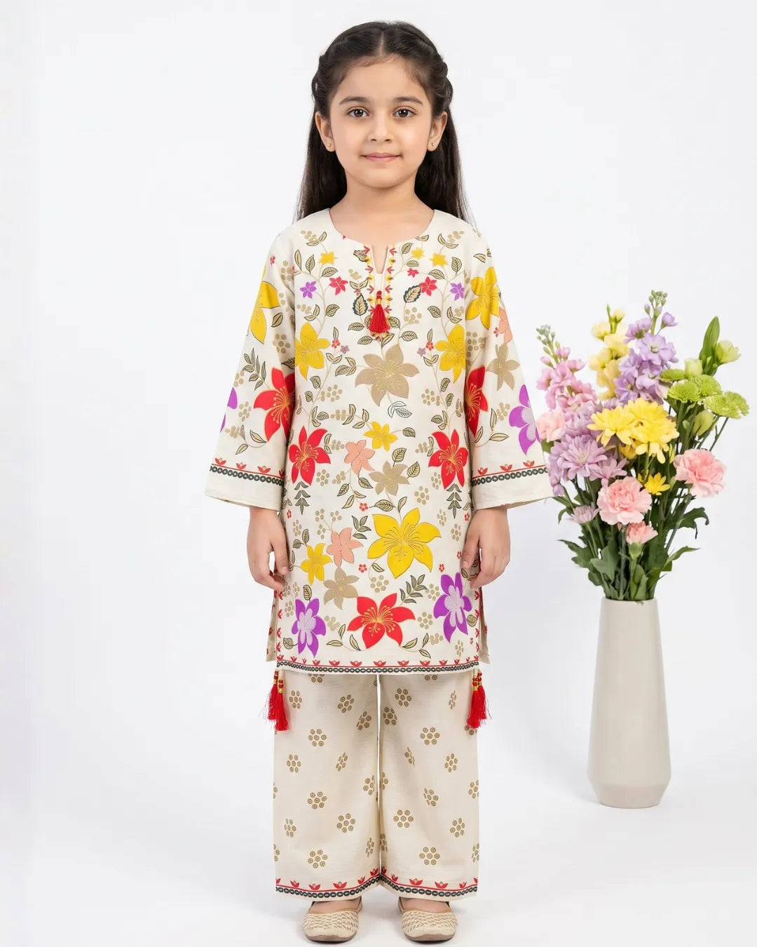 2 PIECE - PRINTED CAMBRIC SUIT