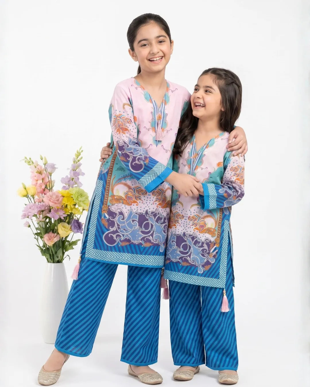 2 PIECE - PRINTED CAMBRIC SUIT