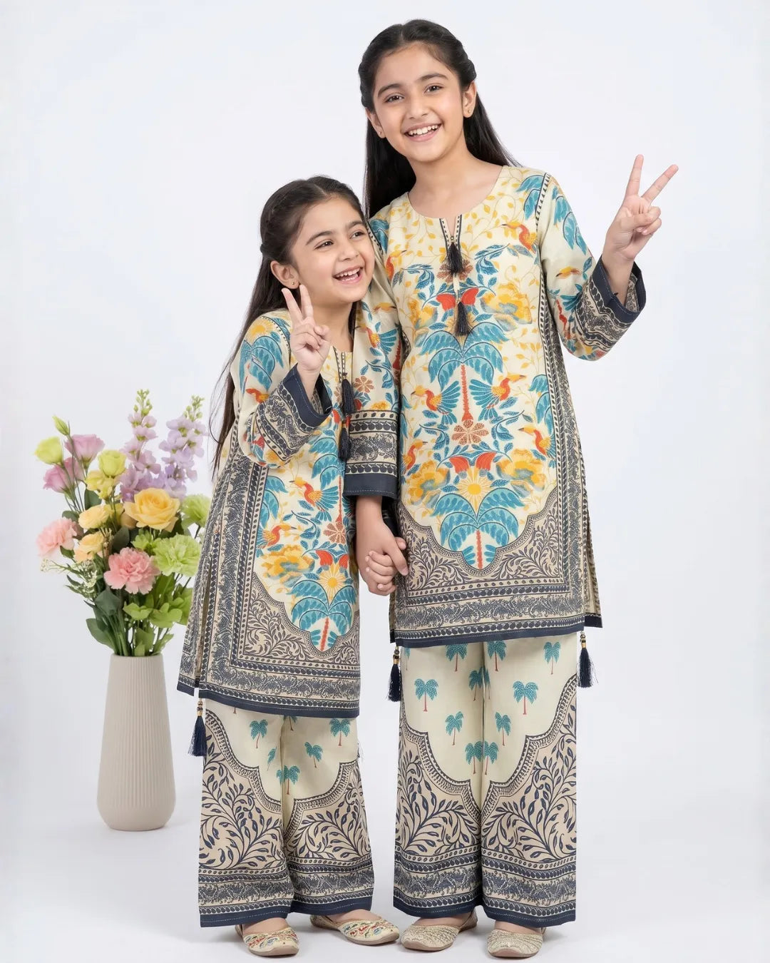 2 PIECE - PRINTED CAMBRIC SUIT