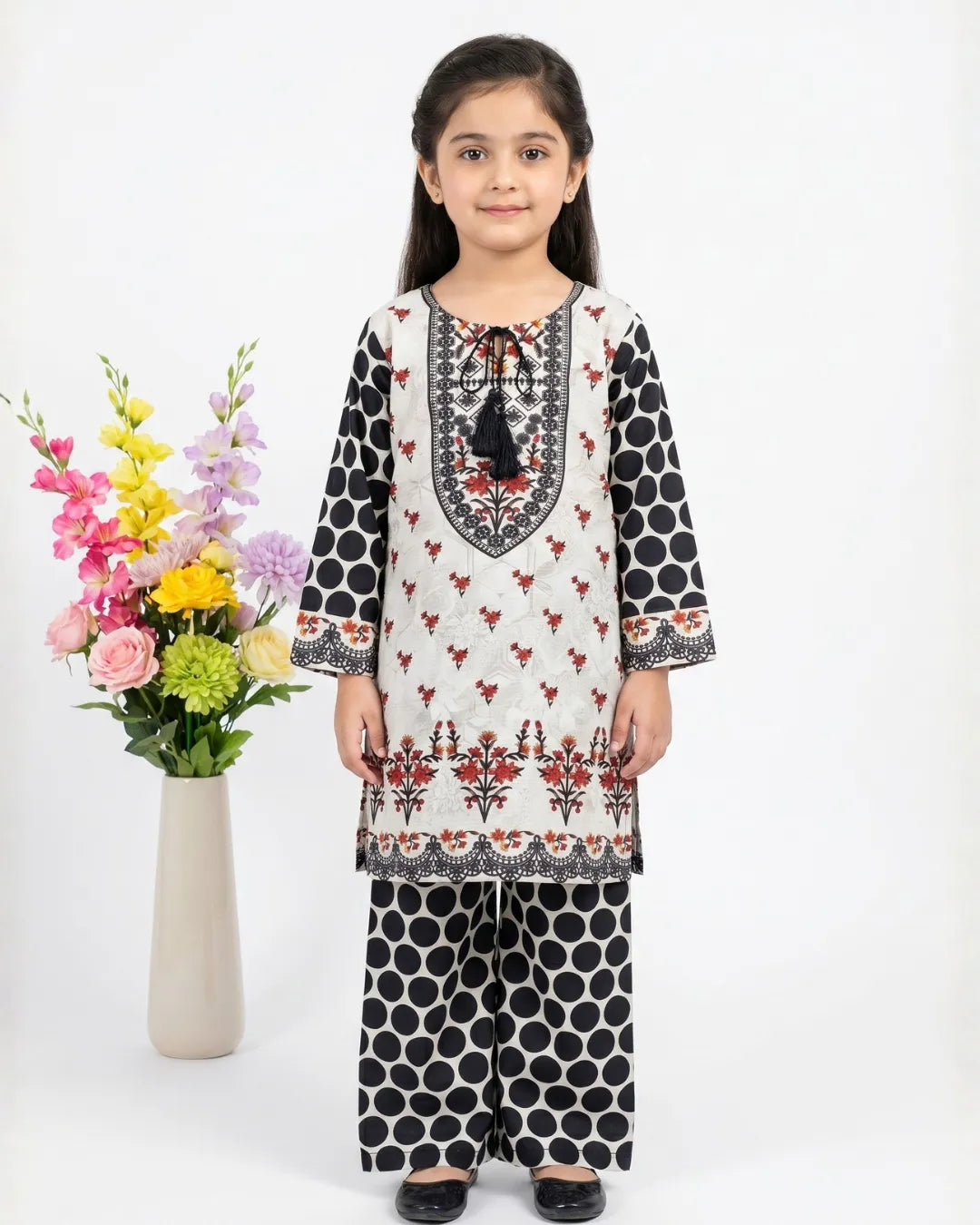 2 PIECE - PRINTED CAMBRIC SUIT