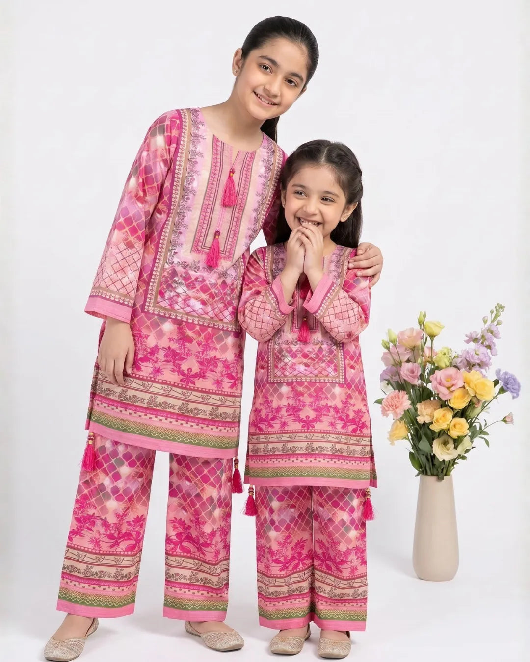 2 PIECE - PRINTED CAMBRIC SUIT