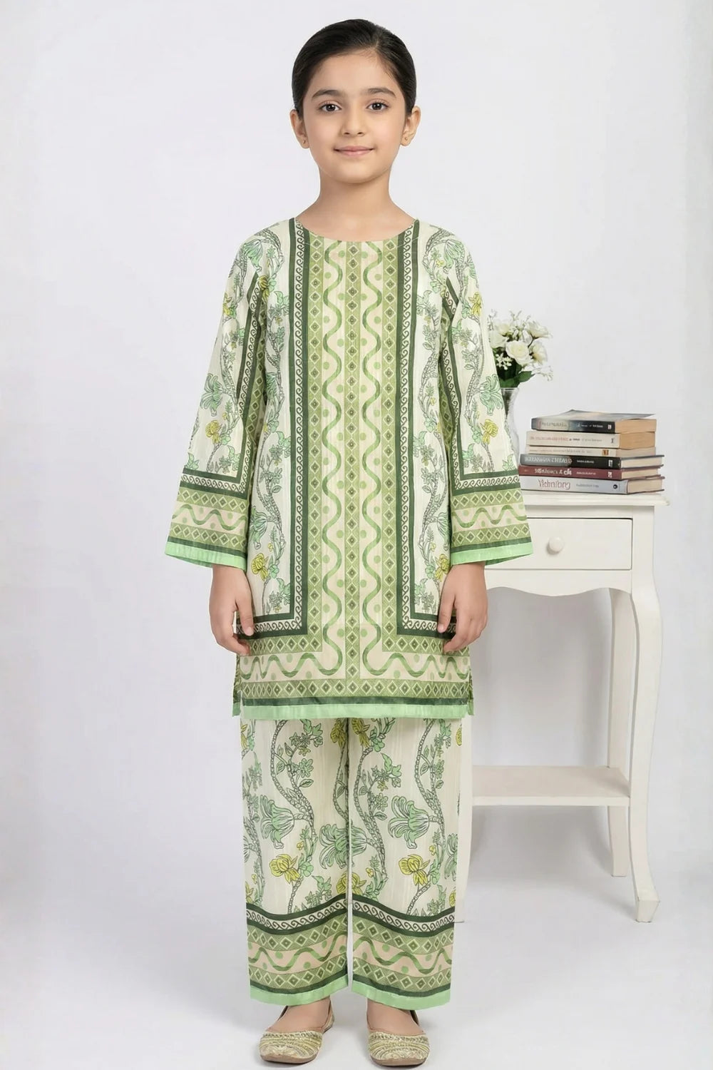 2 PIECE - PRINTED CAMBRIC SUIT