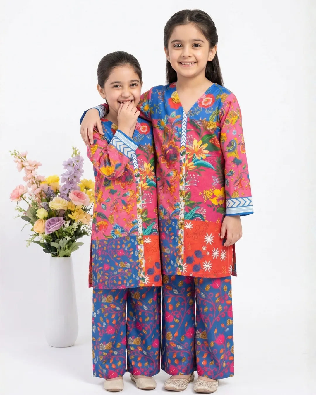 2 PIECE - PRINTED CAMBRIC SUIT