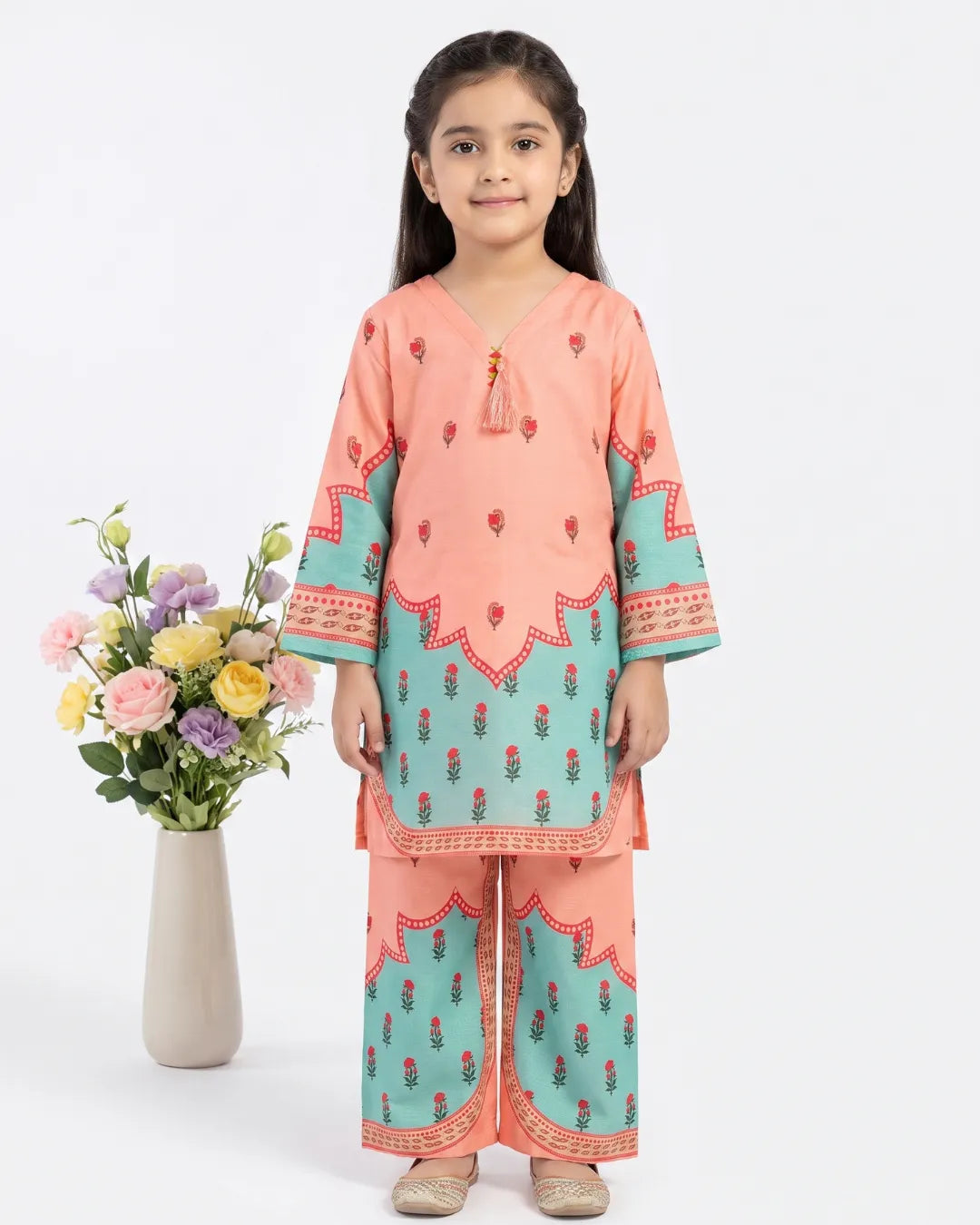 2 PIECE - PRINTED CAMBRIC SUIT