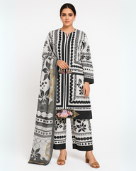 3 PIECE - PRINTED LAWN SUIT