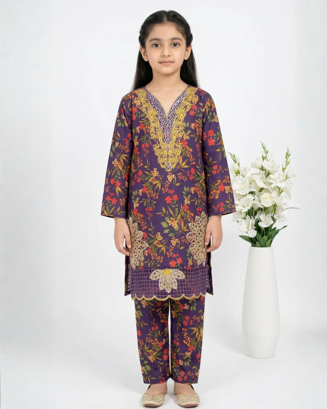 2 PIECE - EMBROIDERED LAWN SUIT