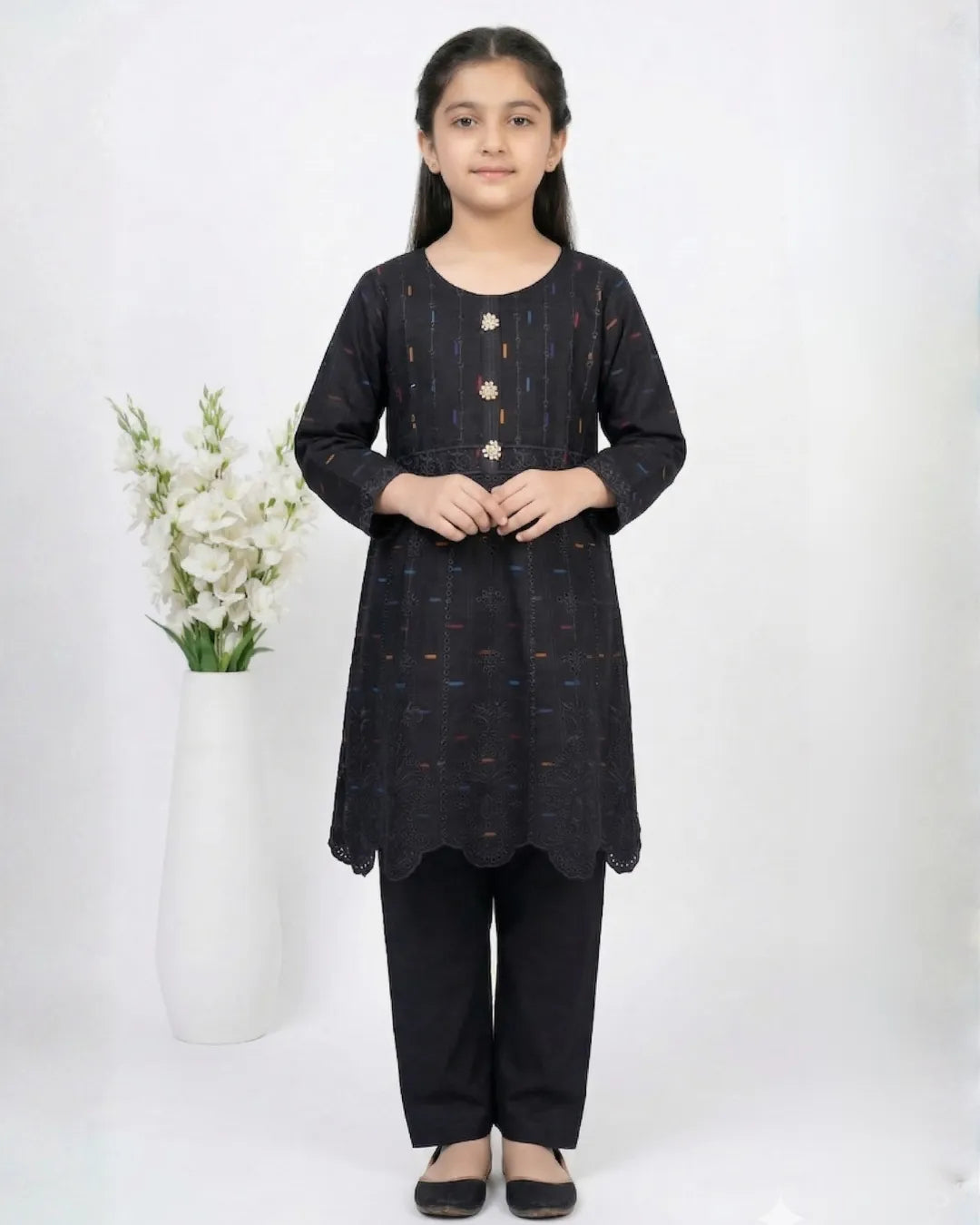 2 PIECE - EMBROIDERED COTTON SUIT - SIMAALS
