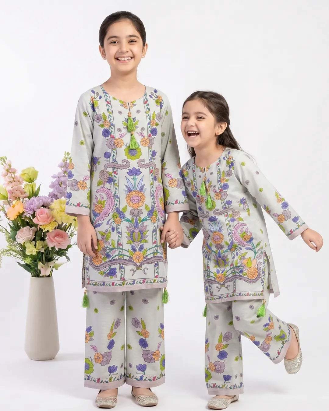 2 PIECE - PRINTED CAMBRIC SUIT