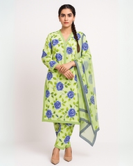 3 PIECE - EMBROIDERED LAWN SUIT