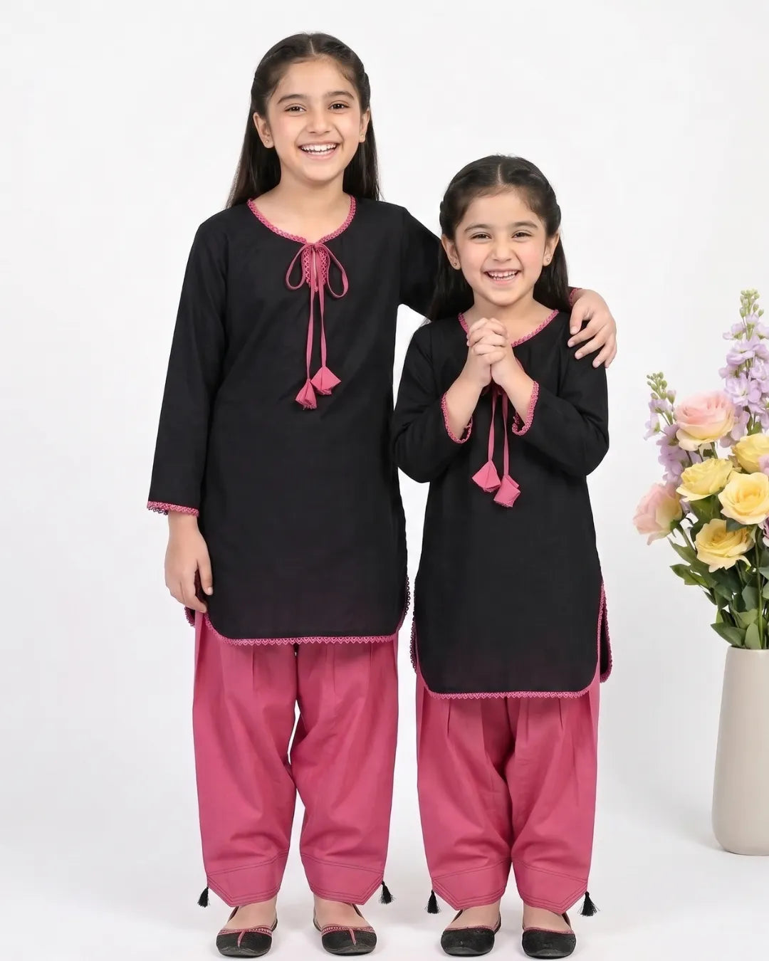 2 PC SOLID COTTON FARSHI SUIT