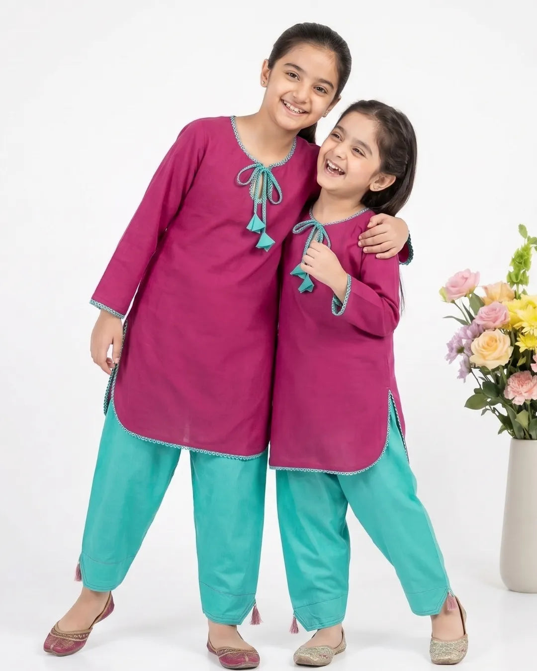 2 PC SOLID COTTON FARSHI SUIT