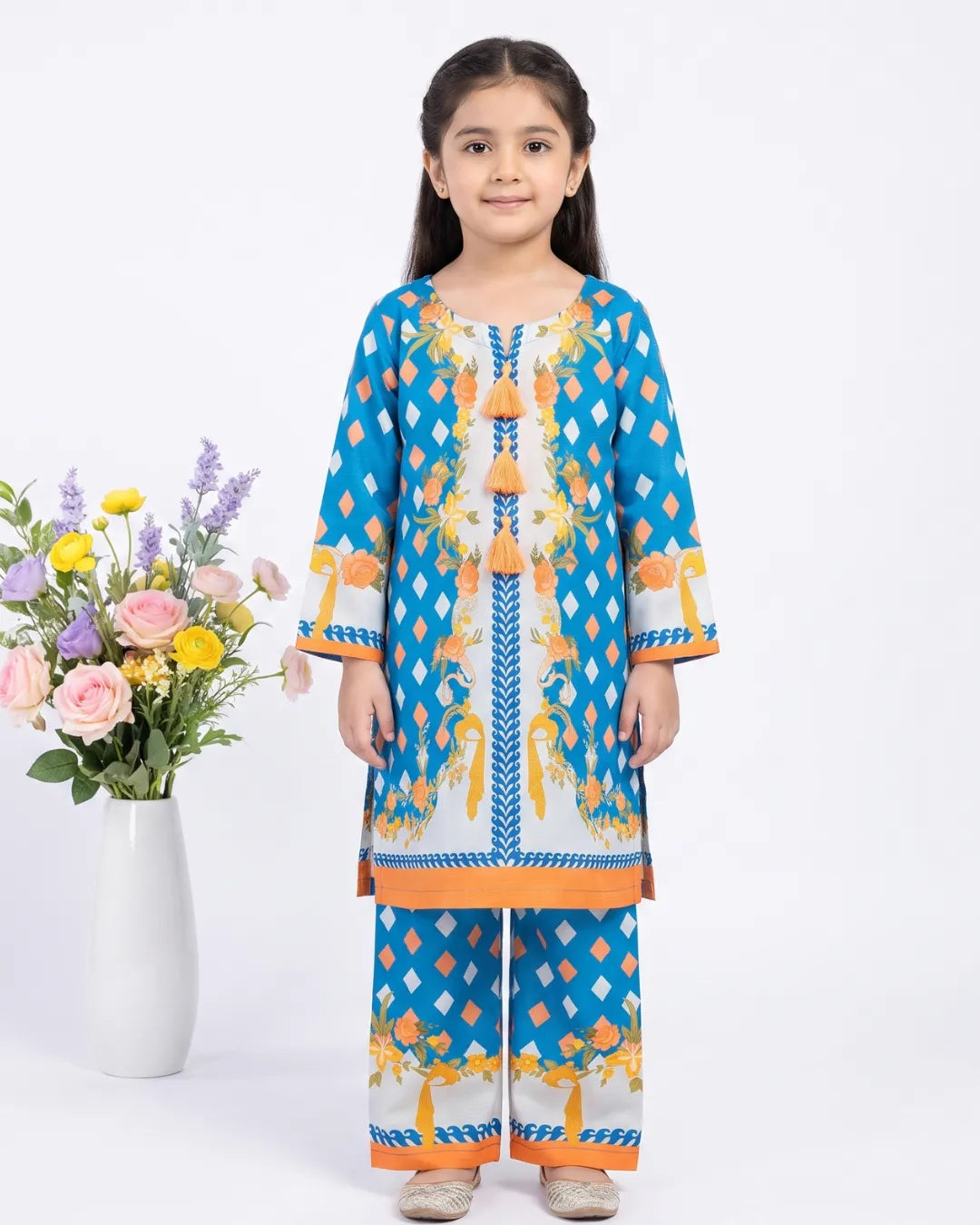2 PIECE - PRINTED CAMBRIC SUIT