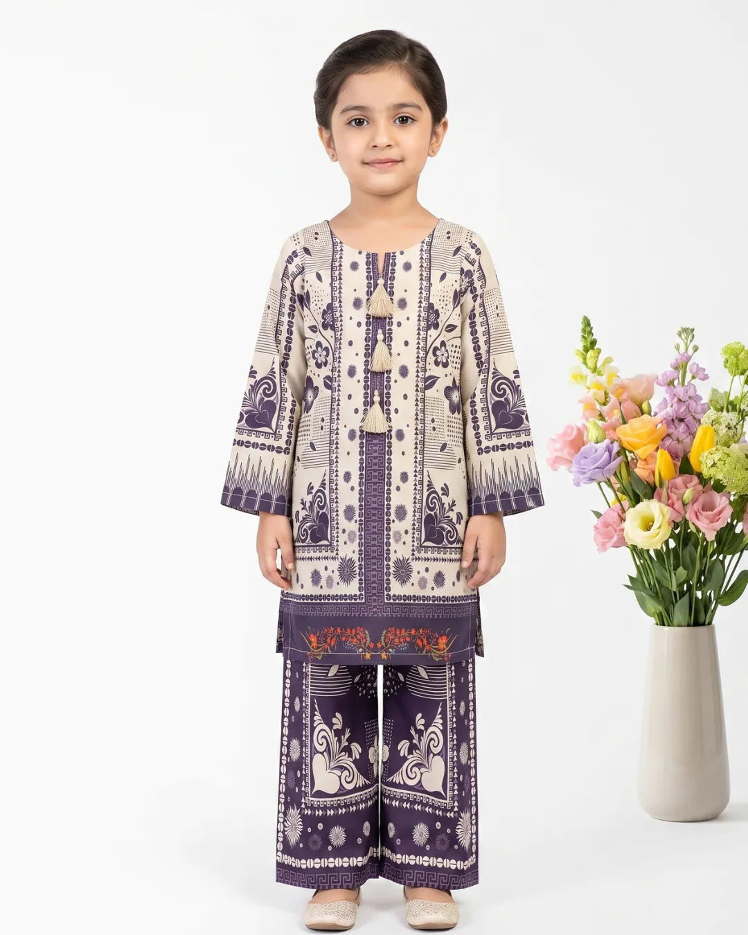 2 PIECE - PRINTED CAMBRIC SUIT