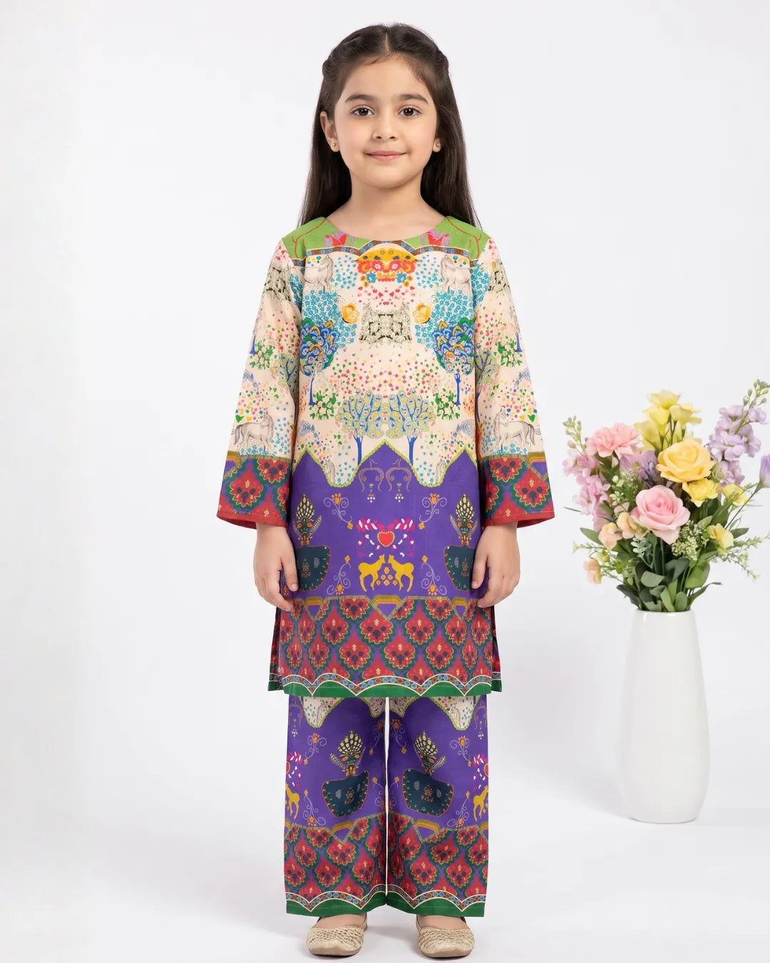 2 PIECE - PRINTED CAMBRIC SUIT