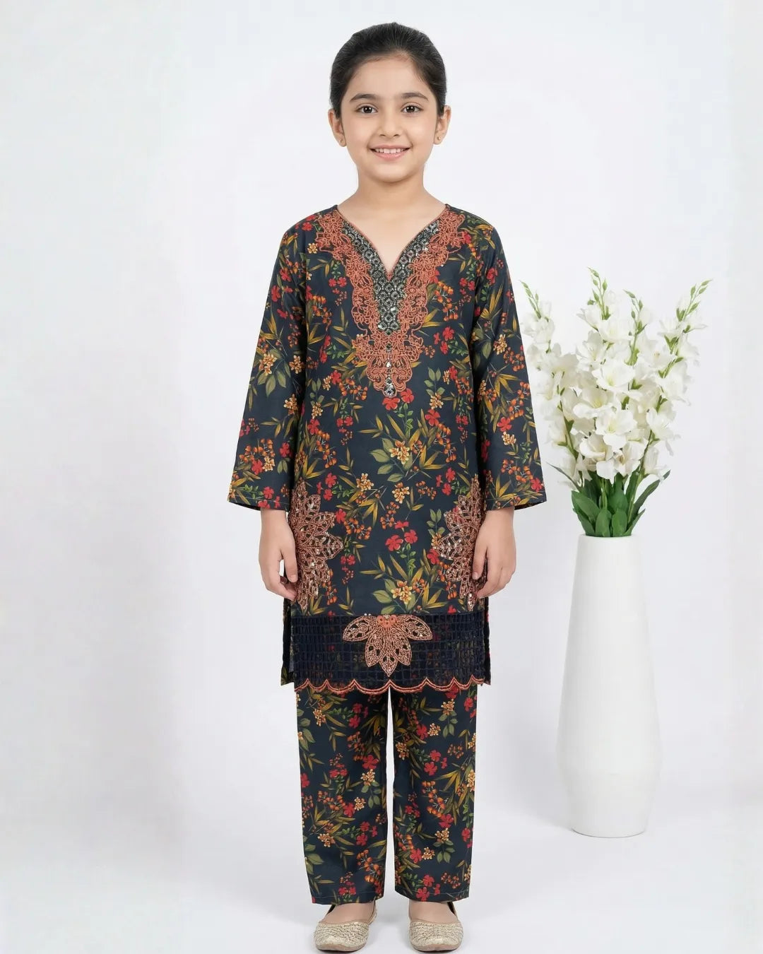 2 PIECE - EMBROIDERED LAWN SUIT