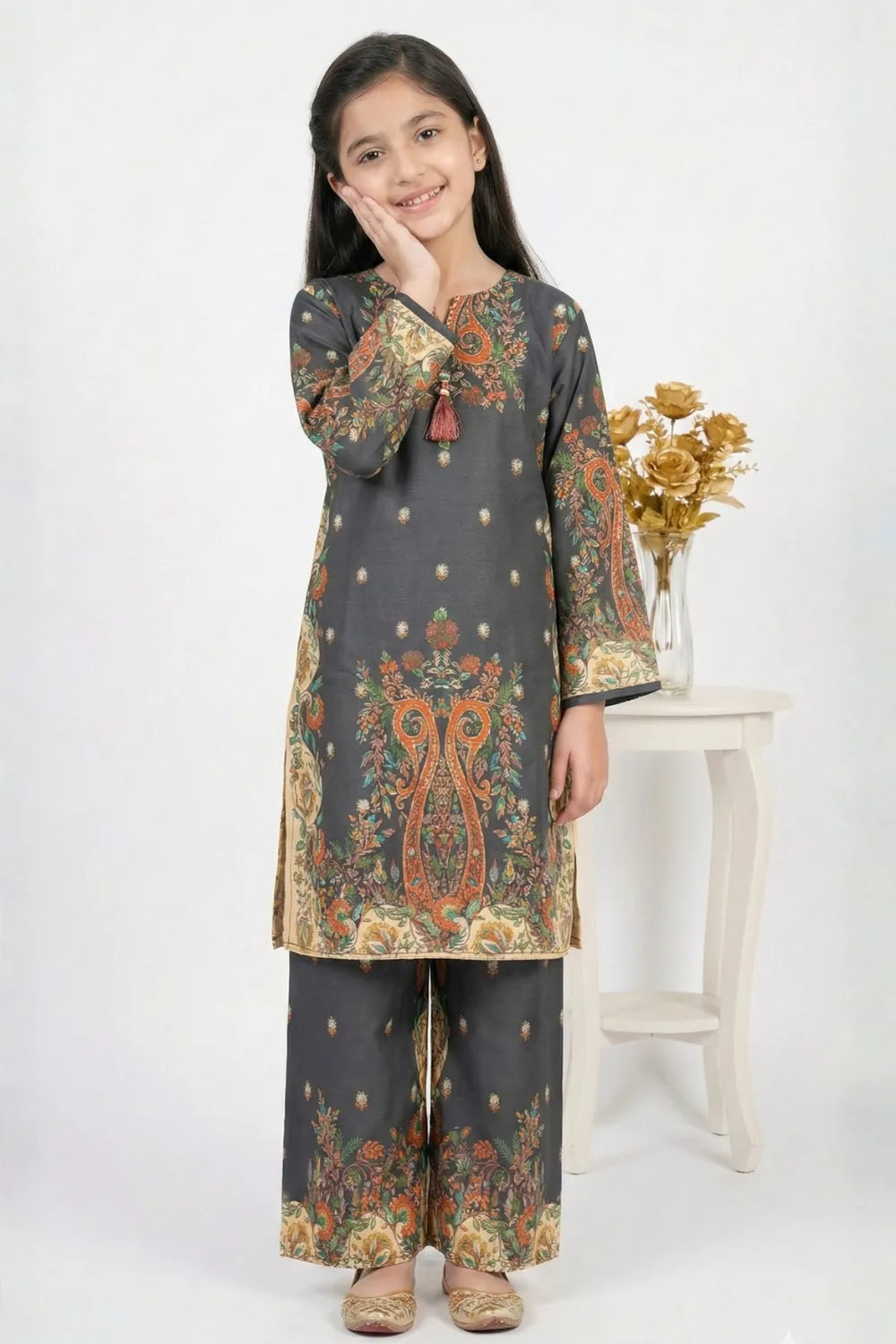 2 PIECE - PRINTED CAMBRIC SUIT