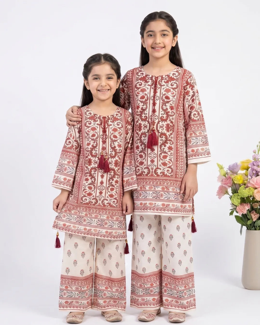 2 PIECE - PRINTED CAMBRIC SUIT