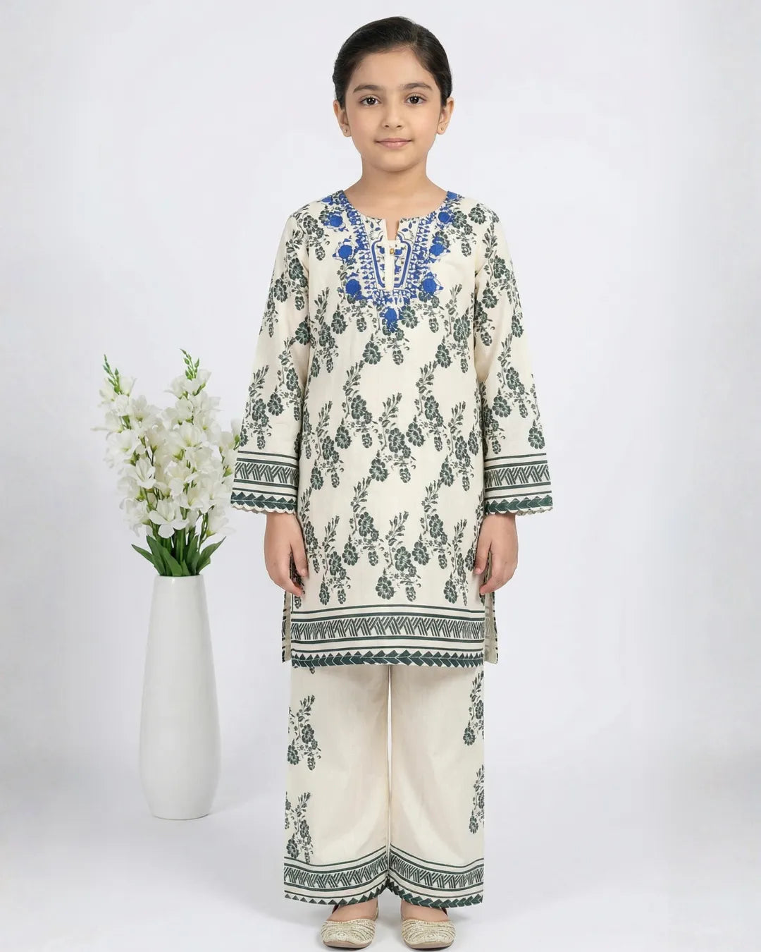 2 PIECE - PRINTED CAMBRIC SUIT