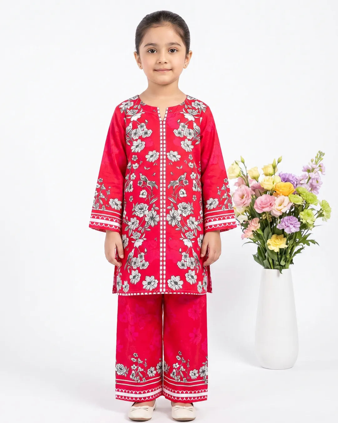 2 PIECE - PRINTED CAMBRIC SUIT