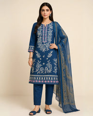 3 PIECE - EMBROIDERED LAWN SUIT