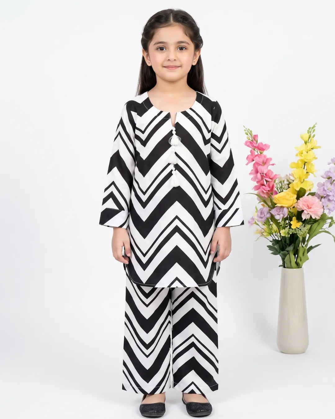 2 PIECE - PRINTED CAMBRIC SUIT