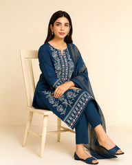 3 PIECE - EMBROIDERED LAWN SUIT