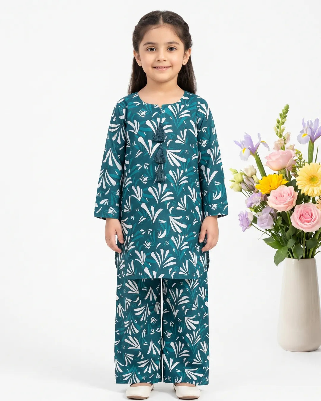 2 PIECE - PRINTED CAMBRIC SUIT
