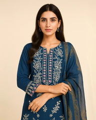 3 PIECE - EMBROIDERED LAWN SUIT