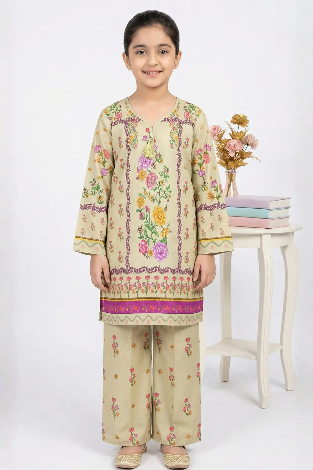 2 PIECE - PRINTED CAMBRIC SUIT