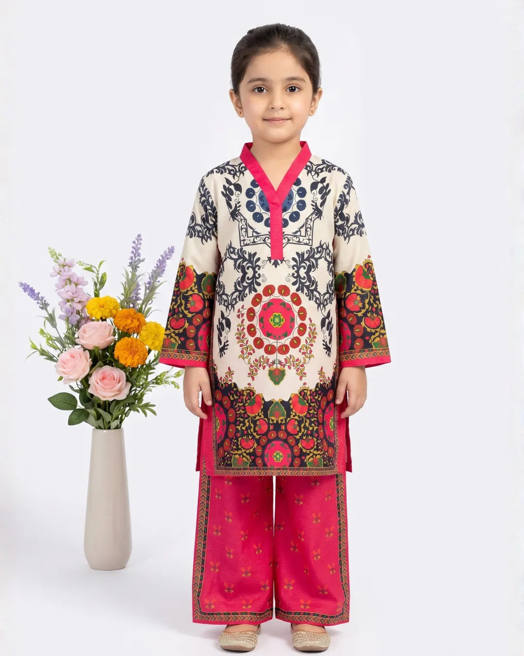 2 PIECE - PRINTED CAMBRIC SUIT