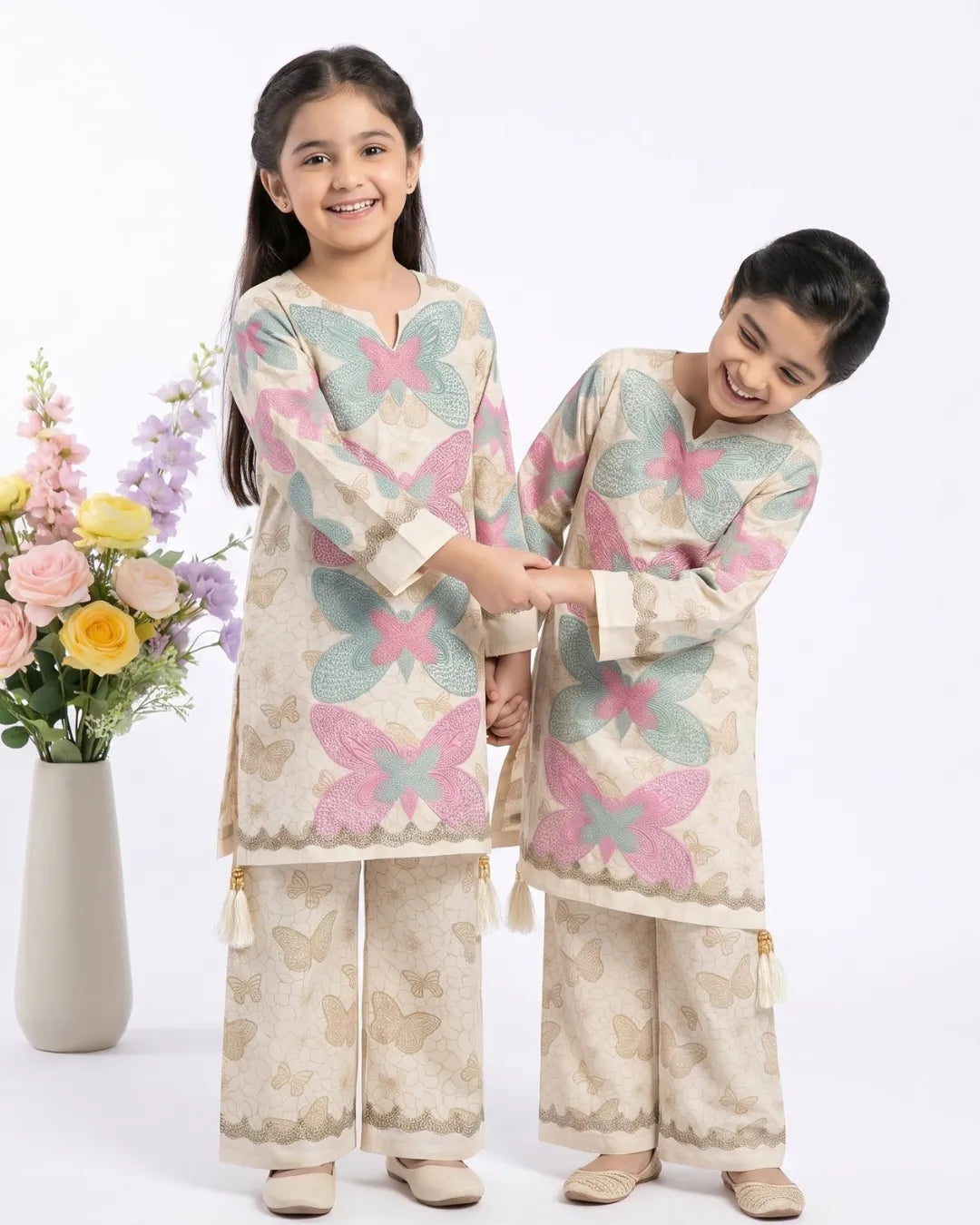 2 PIECE - PRINTED CAMBRIC SUIT