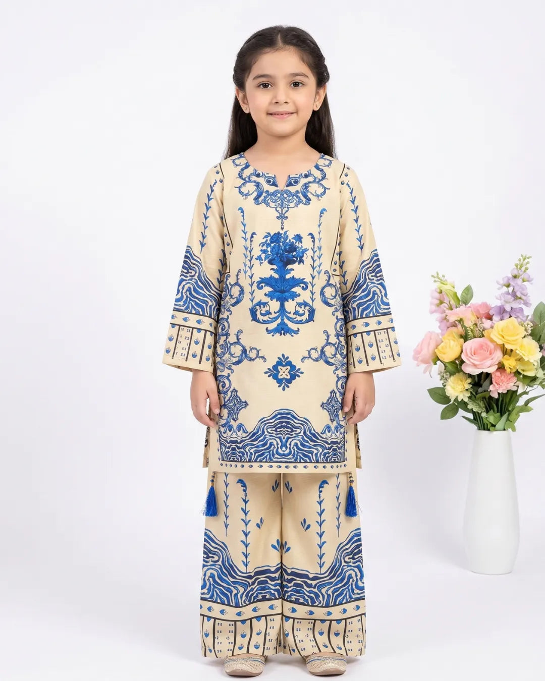 2 PIECE - PRINTED CAMBRIC SUIT