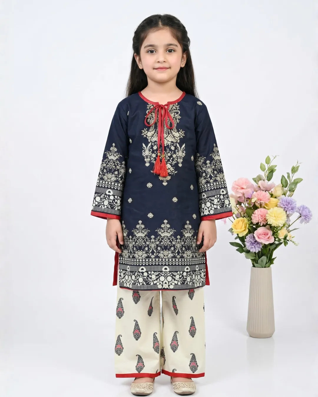 2 PIECE - PRINTED CAMBRIC SUIT