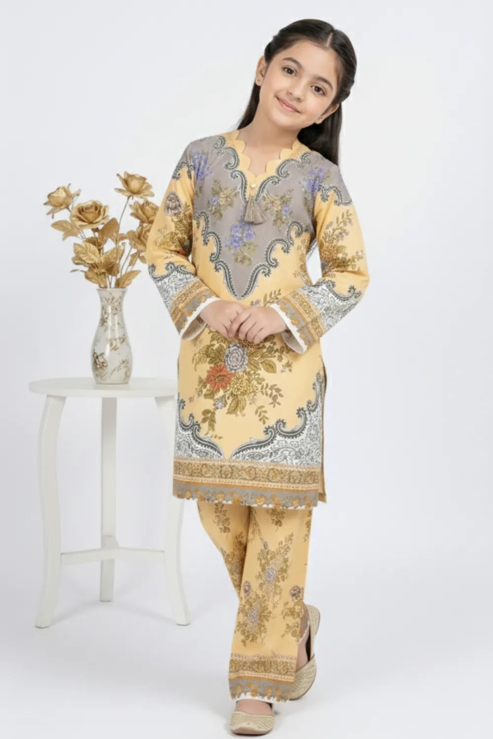 2 PIECE - PRINTED CAMBRIC SUIT