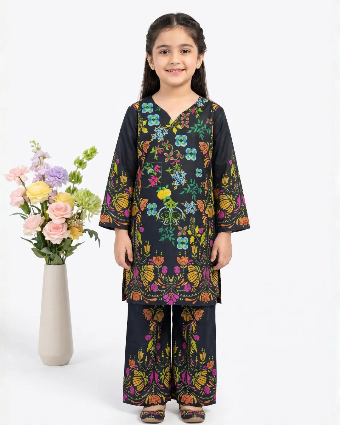 2 PIECE - PRINTED CAMBRIC SUIT
