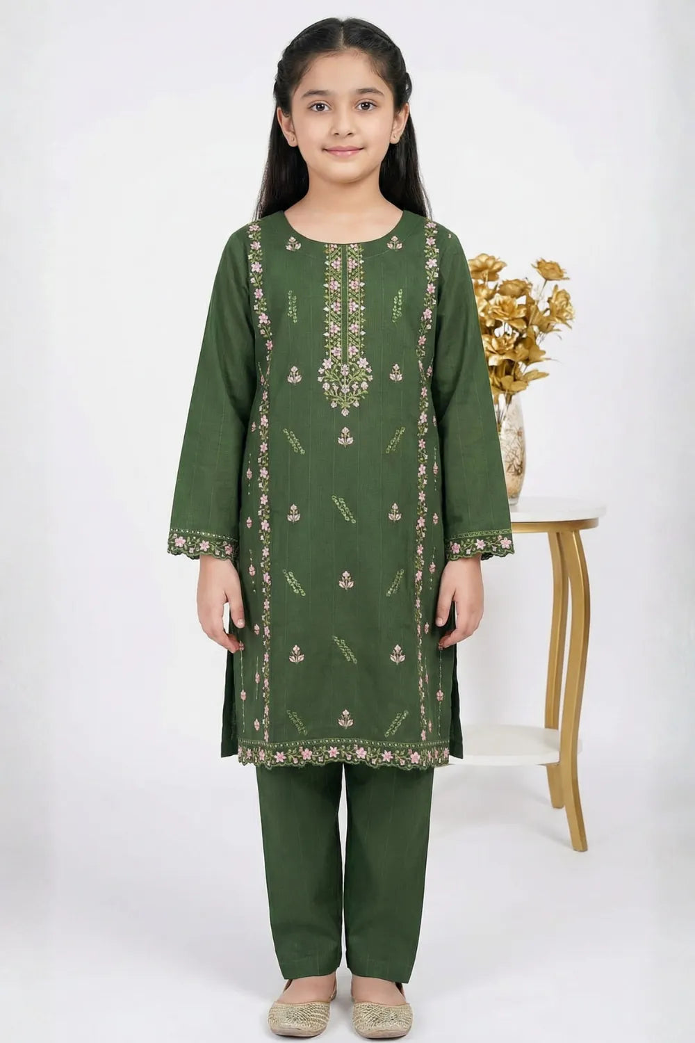 2 PIECE - EMBROIDERED CAMBRIC SUIT - SIMAALS