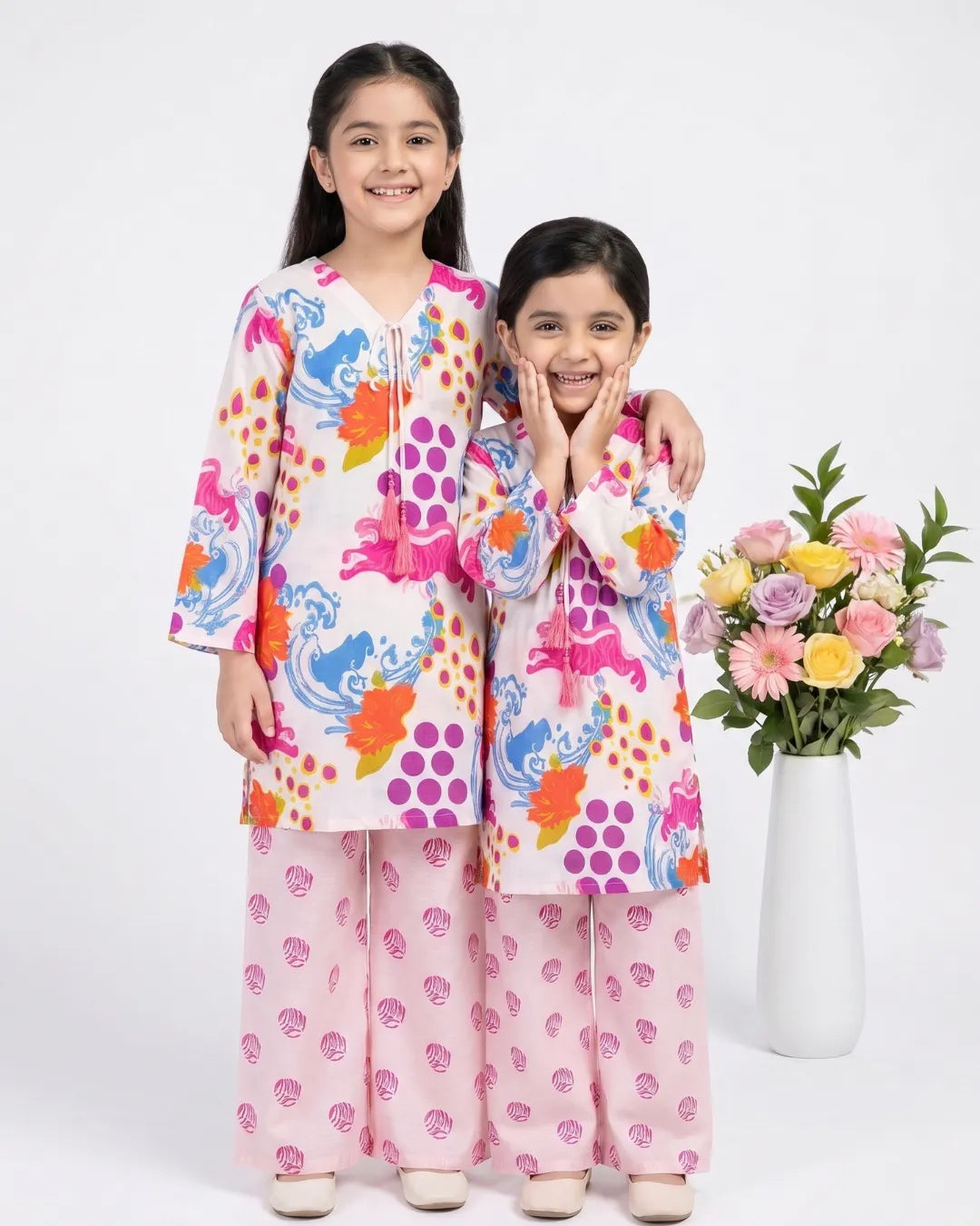 2 PIECE - PRINTED CAMBRIC SUIT
