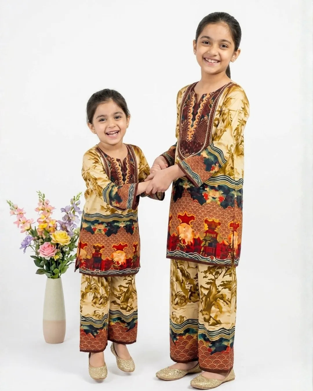 2 PIECE - PRINTED CAMBRIC SUIT