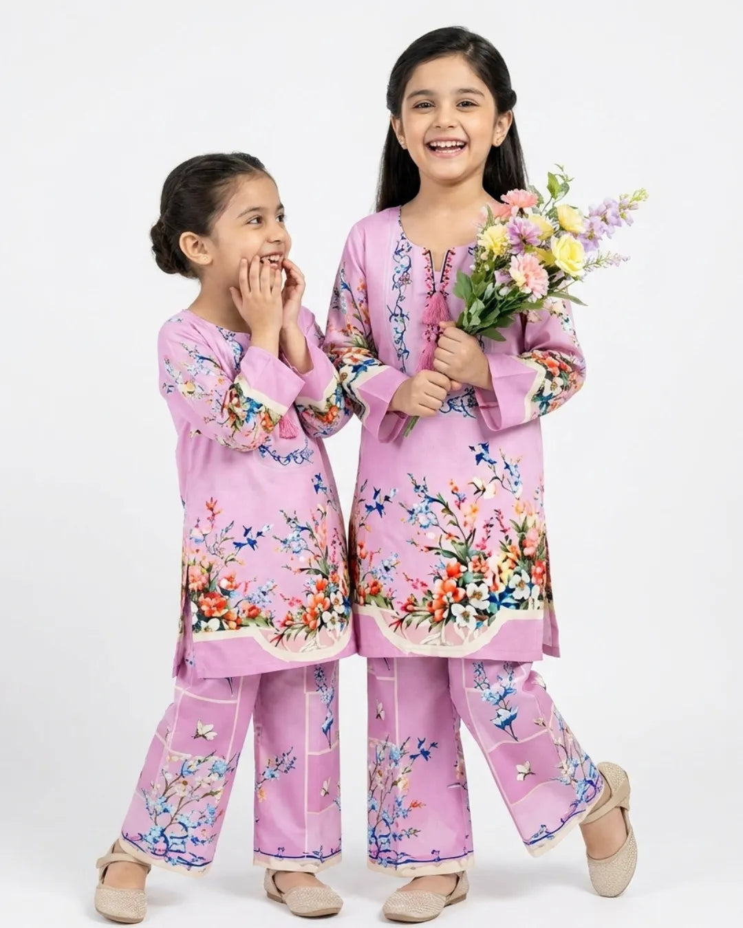 2 PIECE - PRINTED CAMBRIC SUIT