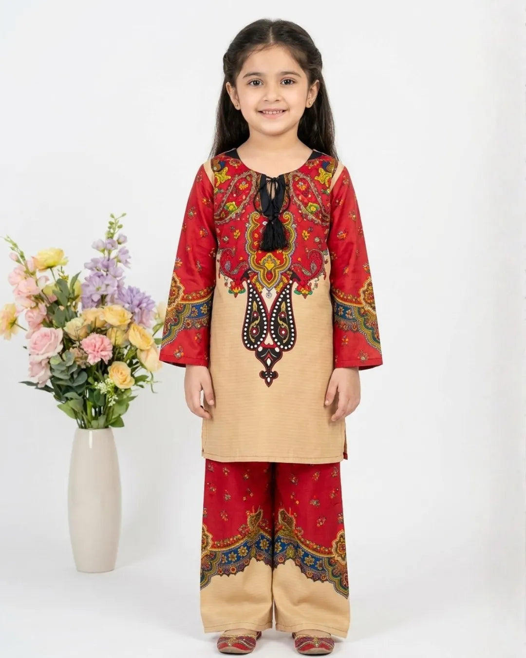 2 PIECE - PRINTED CAMBRIC SUIT