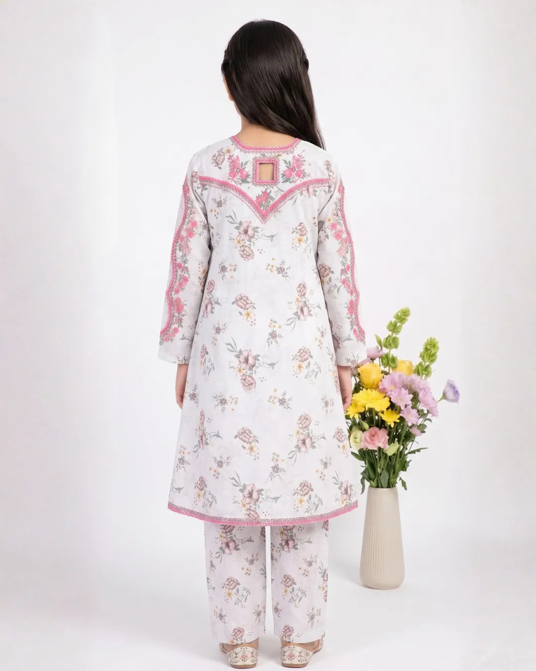 2 PIECE - FRONT/BACK EMBROIDERED LAWN SUIT