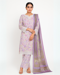 3 PIECE - EMBROIDERED SWISS SUIT