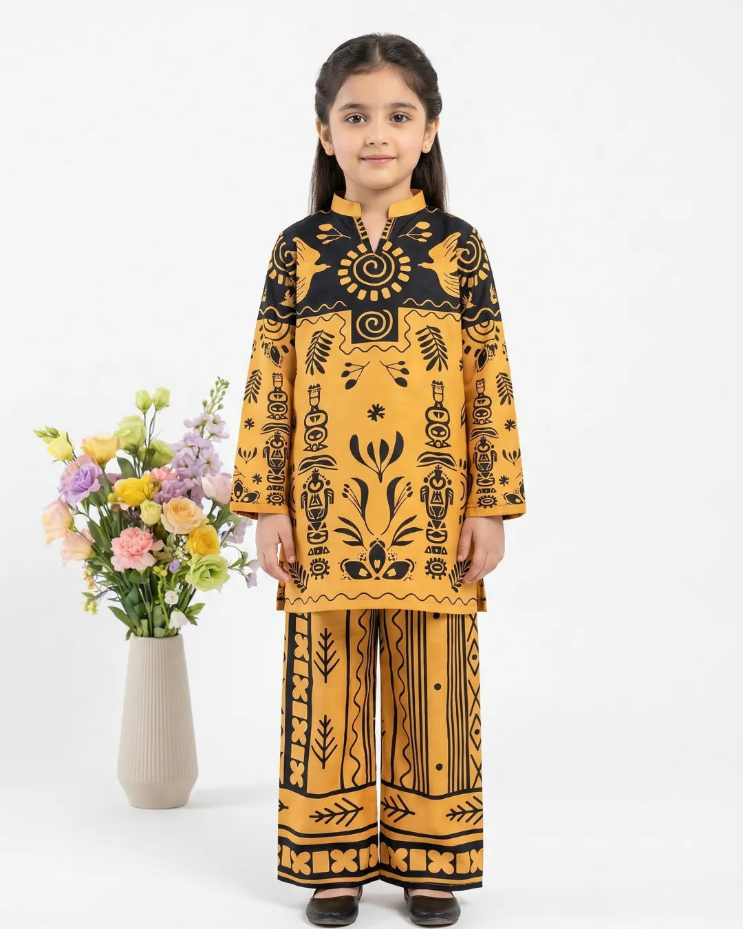 2 PIECE - PRINTED CAMBRIC SUIT