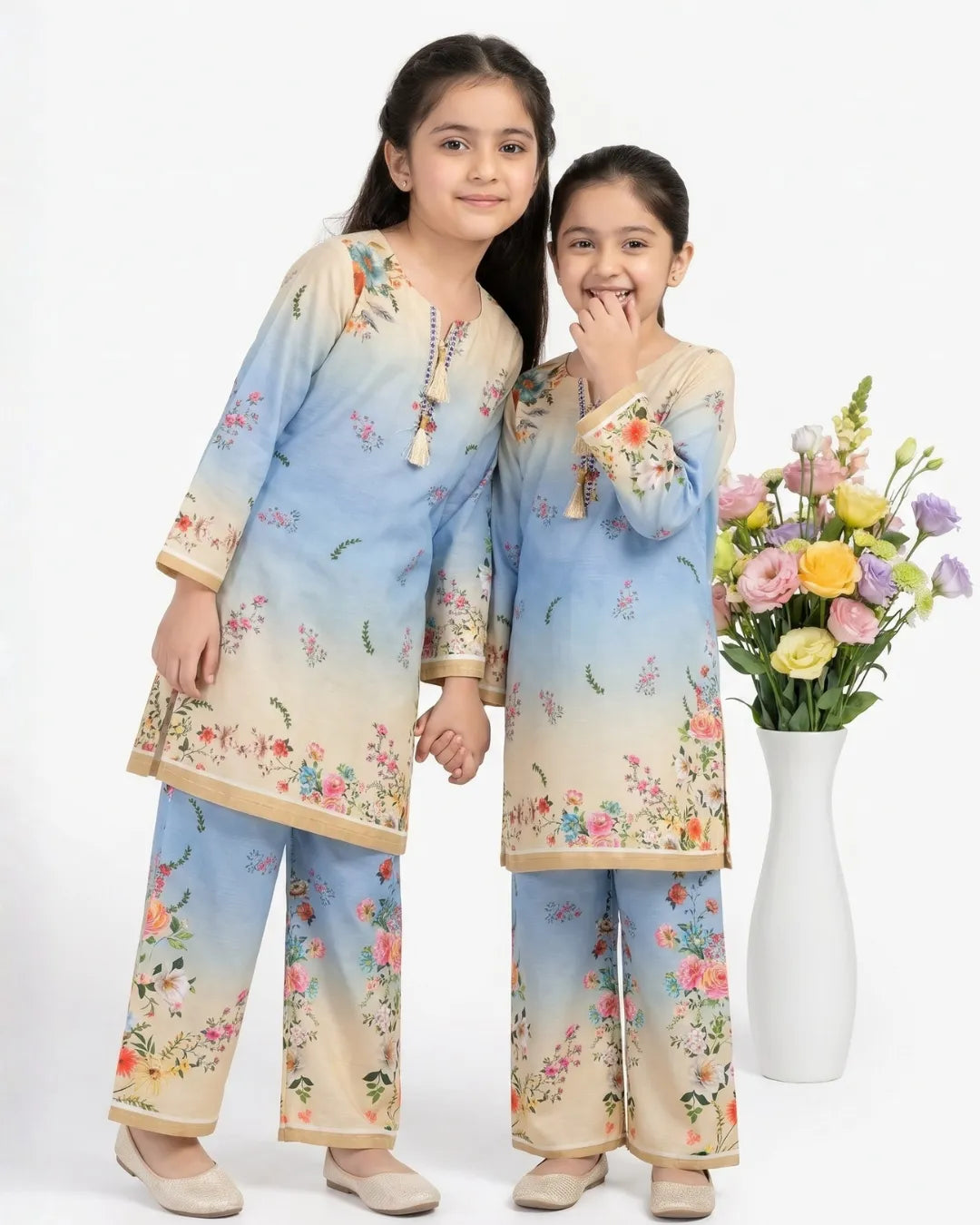 2 PIECE - PRINTED CAMBRIC SUIT