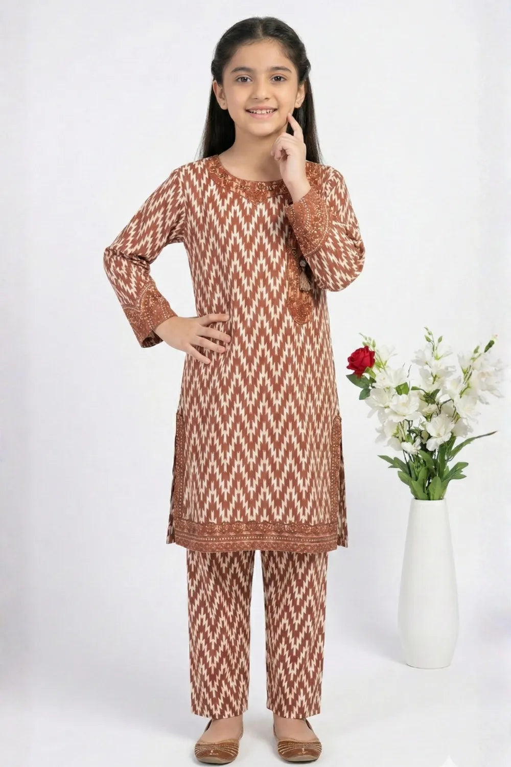 2 PIECE - EMBROIDERED LAWN SUIT